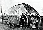 récupération des restes du ballon La Liberté transformé en tente par les Prussiens.